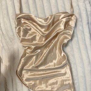 Elegant Satin Cowl Neck Top